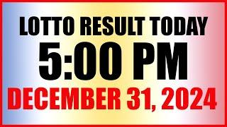 Lotto Result Today 5pm December 31, 2024 Swertres Ez2 Pcso