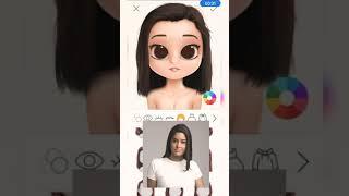 Making Anisha dixit in dollify *again* #anishadixit #rickshawali #anisha #lalisa #lisa #shorts