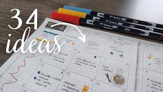 34 Ways to Use the Monthly Pages of Your Planner (+ bonus sidebar ideas)