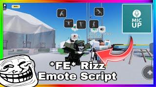 Roblox FE Rizz Emotes Script No Key • Free Emotes + Rizz |