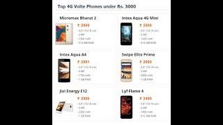 Top 5 4g volte smart phone under 3000 2017|2018