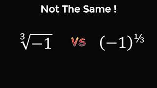 How are they different? Cube root vs the exponent of 1/3