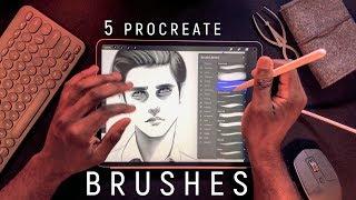 My Top 5 Sketching Brushes in Procreate!