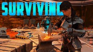 SOLO Surviving In My Unraidable Lava Location - ARK