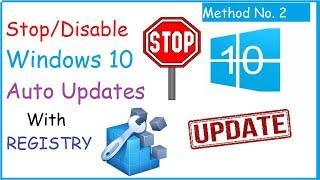 Stop/Disable Windows 10 Automatic Updates Using Registry [Method-2]