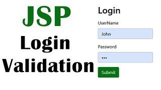 JSP Login Validation step by step