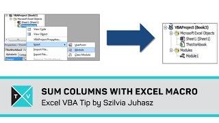 Sum Multiple Columns With Excel Macro - Excel VBA Tips