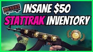 INSANE CSGO INVENTORY FOR $50 (StatTrak Edition)! The Best Cheap CS:GO/CS2 Skins 2023!