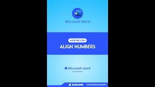 Align Numbers in Microsoft word | #GraphixistPemah #shorts