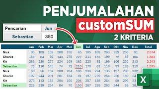 how to sum with criteria | customSUM in excel