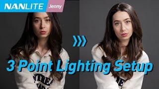 3 points lighting setup with NANLITE | Jenny Alice Films