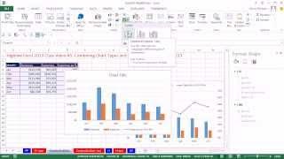 Highline Excel 2013 Class Video 45: Combining Chart Types and Secondary Axis in Excel 2013