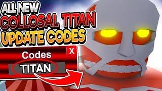 ALL NEW *COLOSSAL TITAN* CODES in ANIME FIGHTING SIMULATOR UPDATE! (Roblox)