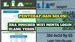 Penyebap Dan Solusi Jika Voucher Wifi Mikrotik  Selalu Minta Log In Ulang