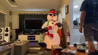 Lowes 2021 unboxing Saxophone Snowman