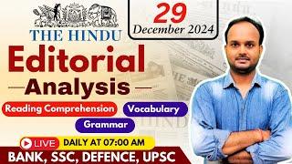 The Hindu Editorial Today | 29 December 2024 | The Hindu Analysis | The Hindu Vocab by Sanjeev sir