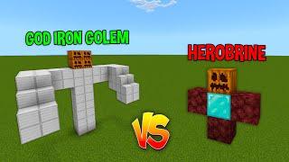 Who will win if GOD IRON GOLEM vs HEROBRINE in Minecraft?