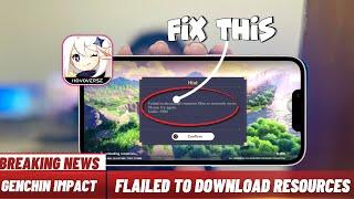 Fix Genshin Impact Failed To Download Resource files on iPhone | Solve 9102 Error Code
