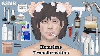 stop motion Homeless man Vol.1 transformation /makeup Animation