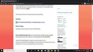 #EncryptiondecryptionSQL #encryptioninsql  #decryptioninsql  Encryption  Decryption in SQL