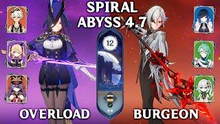 Clorinde Overload & Arlecchino Burgeon. Spiral Abyss 4.7. Genshin Impact 4.7