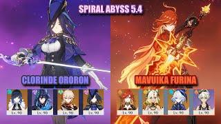 Clorinde Ororon Taser & Mavuika Furina | Spiral Abyss 5.4 | Genshin Impact