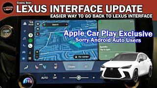 Easier way to navigate around your Lexus Infotainment System