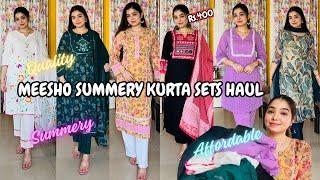 Best Meesho Summer Kurta Set Haul || Meesho Cotton/Rayon Everyday wear And Party Wear Kurta Sets