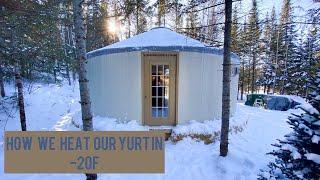 How we heat our Yurt in -20F • Minnesota winters • Our first winter in the Yurt