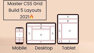 Mastering CSS Grid Model in 2021 - Build 5 Layouts️ || CSS 2021
