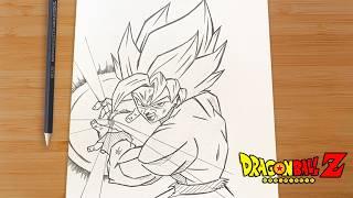 How to DRAW GOKU DOING the KAMEHAMEHA ️ STEP by STEP