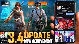 BGMI 3.4 NEW UPDATE : ALL NEW ACHIEVEMENTS EXPLAINED