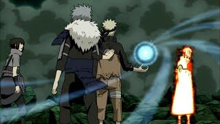 Only Naruto Sage Mode Able Attack Jinchuriki Obito - Naruto and Tobirama Rasengan Raijin Combo