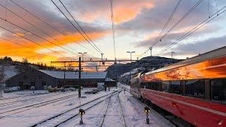 TRAIN DRIVER'S VIEW: Evening information run between Ål and Voss