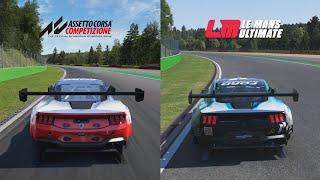 Assetto Corsa Competizione vs Le Mans Ultimate | Ford Mustang GT3 Comparison