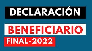 como declarar el BENEFICIARIO FINAL2022-Formulario virtual 3800 & CASO PRACTICO  BENEFICIARIO FINAL