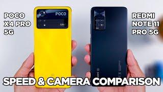 POCO X4 Pro 5G vs Redmi Note 11 Pro 5G SPEED TEST & CAMERA Comparison | Zeibiz