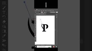 P letter logo design using adobe illustrator 2023 #logodesign  #shorts