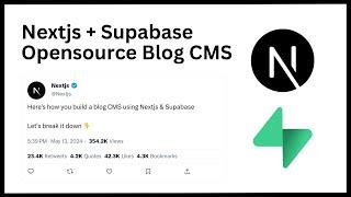 Build a Blog CMS using Nextjs, Supabase & TipTap