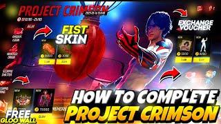 How To Complete Project Crimson  In Free Fire | FF New Event | Free Fire New Event Rewards  |