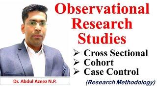 Observational Research Design/Cross Sectional/Cohort/Case Control/NPA Teaching/ Dr. Abdul Azeez N.P.