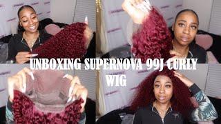 Supernova  Pre-Coloured 99J Curly Wig! Unboxing and First Look!!! || KaayBenzz