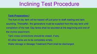 Ship Stability _ a typical Inclining Test Procedure for vessel - Naval architect for all