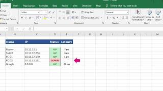 Monitor your IP with Microsoft Excel