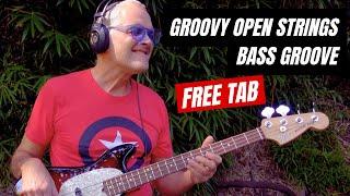 Open strings bass groove with melodic fill - FREE PDF