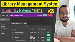 Full Stack Angular 17 + .NET 8 Library Management System Website from Scratch | 2024