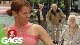 Epic Old Man Traffic Jam Prank | Just For Laughs Gags