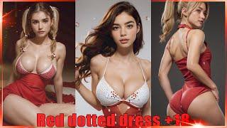 [+18] Red dotted dress N°1 [ AI ART] #lookbook 룩북 R18