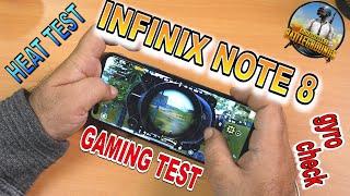 infinix note8 gaming test | heating & battery drain test | PUBG gameplay 40fps | gyro check