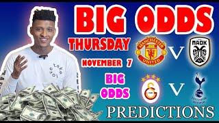 Europa league & conference league Big Odds Football Prediction Today 07-11-2024 |  Betting tips